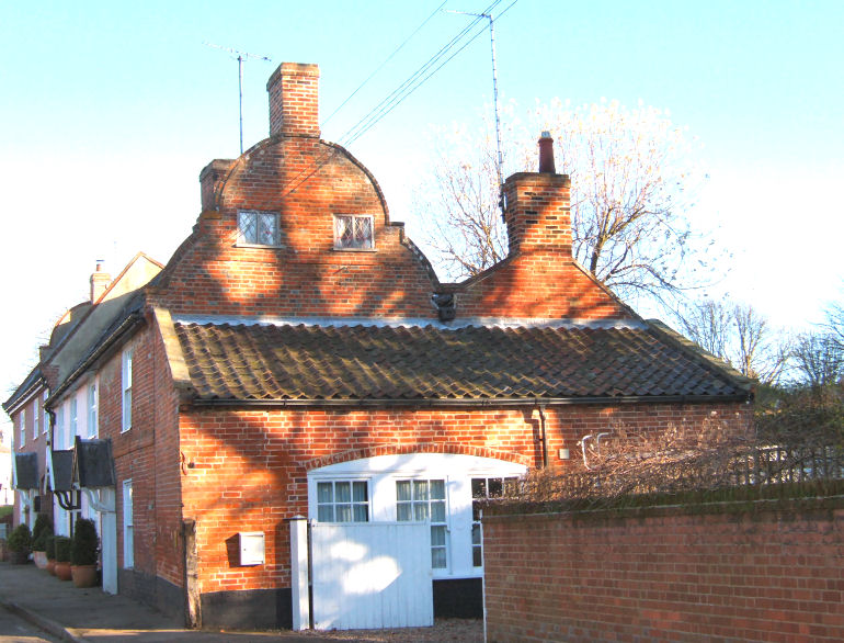 An attractive Dutch gable end on an old Blacksmith and Tinsmiths